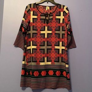 Patterned mini dress